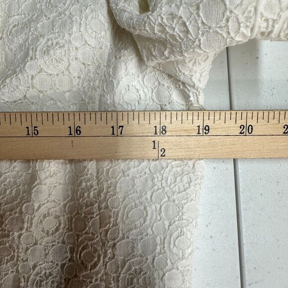 Nine West Pencil skirt Suit Size 10 2pc White Lace Short Sleeve Tea Wedding - Picture 8 of 11